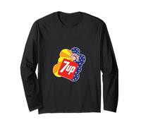 Classic 7UP Pop Art Style Sun & Stars Graphic PAPL1890 Long Sleeve T-Shirt