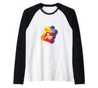 Classic 7UP Pop Art Style Sun & Stars Graphic PAPL1890 Raglan Baseball Tee