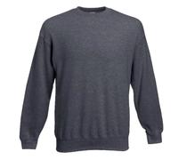 Classic 80 20 Heather Set-in Sweatshirt Fruit Of The Loom Dark Grey L