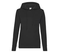 Classic 80 20 Lady Fit Hoodie Fruit Of The Loom Black XL