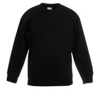 Classic 80 20 Set-In Sweatshirt Pack of 2 Fruit Of The Loom Black 3-4 Years