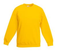 Classic 80 20 Set-In Sweatshirt Pack of 2 Fruit Of The Loom Yellow 9-10 Years
