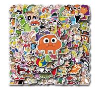 Classic 80-90s Cartoon Stickers, 100PCS Fun and Cute Stickers, Various Nostalgic Anime Vinyl Waterproof Stickers for Laptop Skateboard DIY Scrapbook Luggage