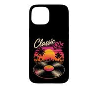 Classic 80's Retro Sunset Vinyl Record Synthwave Vibes Art Case for iPhone 15
