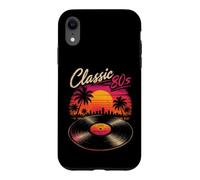 Classic 80's Retro Sunset Vinyl Record Synthwave Vibes Art Case for iPhone XR