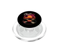 Classic 80's Retro Sunset Vinyl Record Synthwave Vibes Art PopSockets PopGrip for MagSafe