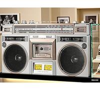 Classic 80s Style Retro CD Player Boombox, Portable Cassette Player Radio, Support SD/USB Input, Retro Bluetooth Tape Recorder AM/FM Radio, USB Recording, for Family Gathering Travel