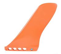 Classic 9.25 Inch Longboard Surf Fin, Fiberglass Single Center Fin with No Screw Locking System for Surfboard Stability, Black(orange)