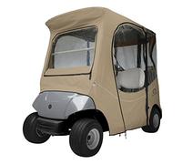 Classic Accessories Fairway Short Roof 2-Person FadeSafe The Drive by Yamaha Golf Cart Enclosure, Light Khaki