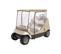 Classic Accessories Fairway Travel 4-Sided 2-Person Golf Cart Enclosure, Tan
