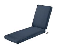 Classic Accessories Montlake FadeSafe FadeSafe Water-Resistant 80 x 26 x 3 Inch Patio Chaise Lounge Cushion, Heather Indigo, Outdoor Seat Cushions