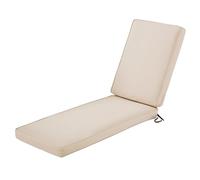 Classic Accessories Montlake FadeSafe Patio Chaise Lounge Cushion - 3" Thick - Heavy Duty Outdoor Patio Cushion with Water Resistant Backing, Antique Beige, 80" L x 26W x 3T (62-029-BEIGE-EC)