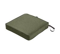 Classic Accessories Montlake FadeSafe Square Patio Dining Seat Cushion - 3" Thick - Heavy Duty Outdoor Patio Cushion with Water Resistant Backing, Heather Fern Green, 19"W x 19D x 3T (62-008-HFERN-EC)