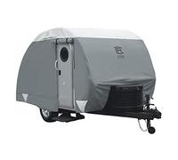 Classic Accessories Over Drive PolyPRO3 Deluxe Sloped Travel Trailer Cover, 19-21', Grey/Snow White