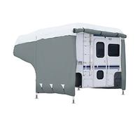 Classic Accessories Over Drive PolyPRO3 Folding Camping Trailer Cover, Fits 8'-10'L, Grey/Snow White