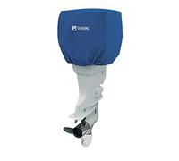 Classic Accessories Stellex Blue Trailerable Outboard Motor Cover, 115-225 H.P. Motors, Durable Polyester Fabric, Outboard Engine Cover, Motor Hood Cover