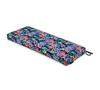 Classic Accessories Vera Bradley Water-Resistant Patio Bench Cushion, 48 x 18 x 3 Inch, Happy Blooms