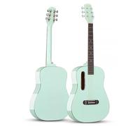 Classic Acoustic Guitar Bundle, Travel Guitar For Beginners with Gig Bag, Tuner, Strings, Picks, and Instructional Videos(Lime green,40in)