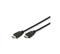 DIGITUS HDMI Cable - HDMI 2.0-3m - UHD 4K 60Hz - gold-plated contacts - compatible with TV, projector, monitor - black