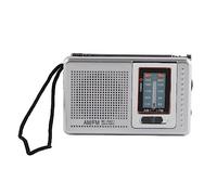 Classic AM/FM Portable Radio - Elegant Design, Battery Operated, Silver Grey, Small Pocket Radio for Jogging, Walking and Travelling
