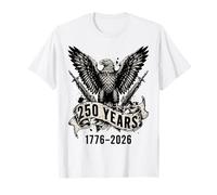Classic America Birthday July 4 2026 Vintage Eagle 250 T-Shirt