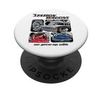 Classic american station wagon,Estate wagon,Oldtimer,vintage PopSockets Adhesive PopGrip