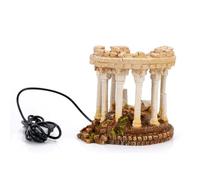CLASSIC Ancient Column Amphitheatre Aquarium Ornament with LED - Greek Ruins Fish Tank Decoration - 148 x 128 x 137mm