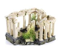 CLASSIC Ancient Roman Square Column Ruins Aquarium Ornament, 195mm - Freshwater Only, Resin Fish Tank Decoration