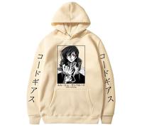 Classic Anime Code Geass Lelouch of The Rebellion Hoody Top Lelouch Lamperouge Hoodies Code Geass Lelouch Pattern Sweater Lelouch Outfit Winter New Outerwear