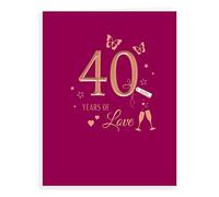 Classic Anniversary Card Ruby - 8 x 6 inches - Avant Garde Studios