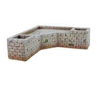 CLASSIC Aquarium Swim Through Under Gravel Corner Shelf Large Brown 213 x 213 x 67 mm | Natural Rock-Look Fish Tank Ornament | Safe Resin Decoration for Freshwater Aquariums