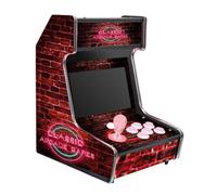 Classic Arcade Games, Retro Gaming Console Cabinet 6296 Games Mini Tabletop Machine Assembled Video-game Player 10.1” Screen (Red)