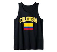Classic Arched Colombia Typography and Flag Tank Top