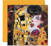 Classic Art Cards for Women and Men, The Kiss by Gustav Klimt