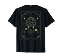 Classic Artful Filigree Viking Compass Vegvisir (on back) T-Shirt