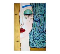 Classic Artist Gustav Klimt Teardrop Oil Painting On Canvas Wall Art Abstract Portrait Poster Prints Wall Pictures Living Room - Unframed, 1 Piece