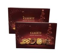Classic Assorted Biscuit Selection Box 550g - Crunchy Cookies, Cream-Filled Biscuits, Chocolate Coated Treats, Variety Sharing Pack for Snacking and Gifting (Pack of 2)