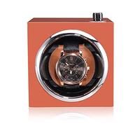 Classic Automatic Mechanical Watch Motor Shaker Red Orange Black Single Watch Winding Device Watch Holder Display Jewelry Storage Box Quiet and well operated
