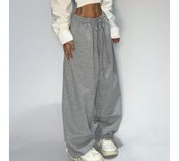 Classic Baggy Sweatpants for Women Wide Leg Joggers Designed for Sport and Dancing with Slight Stretch Suitable for Spring to Autumn (S Grey)