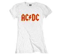 Classic Band Logo Skinny Fit T Shirt AC/DC White M