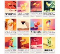 Classic Bar Cocktails Recipe Art Posters | Coctails Home Decor Artworks Different Sizes and Different Designs - 5