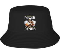 Classic Baseball Cap Unisex Style Custom Power in The Name of Bucket Hat Women Men Fashion Summer Outdoor Sun Christian Faith Fisherman Cap Gift