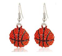Classic Baseball Cubic Zirconia Basketball Volleyball Football Soccer Sports Earrings Stud Posts Ideal Present for Women Girls Men Boys