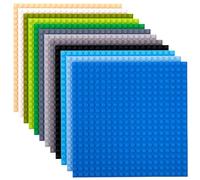 Classic Baseplates 15cm X 15cm Building Brick Base Plates | Compatible With LEGO Blocks and Base Plates | For Building Towers, Tables & More | 12 Colorful Plates