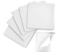 Classic Baseplates, Peel and Stick Base Plates for Building Bricks, Compatible with Major Brands, Self-Adhersive Base for Bricks 10" x 10", 6 Pack White