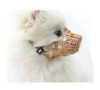 Classic Basket Dog Muzzle - Dog can Pant and Drink,Breathable Adjustable Padded Muzzle for Small Medium Large Dogs,Prevents Biting Barking and Chewing (Brown, 1#XXS)