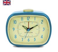 Classic Beeping Alarm Clock - Blue Retro Style with Large Numbers, 4.25" Size