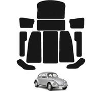 Classic Beetle 1967 Full Carpet Set 11 Piece Car Mats UK-Made Tailored Fit Carpet Floor Mats Full Coverage Compatible Accessory Black Trim
