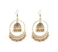 Classic Bells Pendant Drop Earrings Jhumka Indian Ethnic Dangle Fashion Jewelry Decoration Birthday Gift Flower For Women