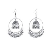 Classic Bells Pendant Drop Earrings Jhumka Indian Ethnic Dangle Fashion Jewelry Decoration Birthday Gift Flower For Women